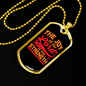 Joy Of Lord Golden Christian Necklace Stainless Steel or 18k Gold Dog Tag 24" Chain-Express Your Love Gifts