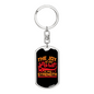 Joy Of The Lord Dark Keychain Stainless Steel or 18k Gold Dog Tag Keyring-Express Your Love Gifts