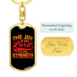 Joy Of The Lord Dark Keychain Stainless Steel or 18k Gold Dog Tag Keyring-Express Your Love Gifts