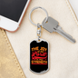 Joy Of The Lord Dark Keychain Stainless Steel or 18k Gold Dog Tag Keyring-Express Your Love Gifts