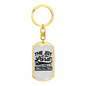 Joy Of The Lord Keychain Stainless Steel or 18k Gold Dog Tag Keyring-Express Your Love Gifts