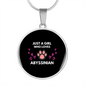 Just A Abyssinian Cat Circle Necklace Stainless Steel or 18k Gold 18-22-Express Your Love Gifts