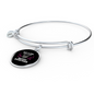 Just A Girl Cat Bracelet Stainless Steel or 18k Gold Circle Bangle-Express Your Love Gifts