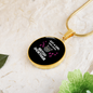 Just A Girl Cat Circle Necklace Stainless Steel or 18k Gold 18-22"-Express Your Love Gifts