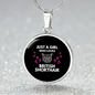Just A Girl Cat Circle Necklace Stainless Steel or 18k Gold 18-22"-Express Your Love Gifts
