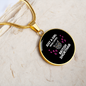Just A Girl Cat Circle Necklace Stainless Steel or 18k Gold 18-22"-Express Your Love Gifts
