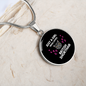 Just A Girl Cat Circle Necklace Stainless Steel or 18k Gold 18-22"-Express Your Love Gifts