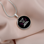 Just A Girl Cat Circle Necklace Stainless Steel or 18k Gold 18-22"-Express Your Love Gifts