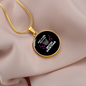 Just A Girl Cat Circle Necklace Stainless Steel or 18k Gold 18-22"-Express Your Love Gifts