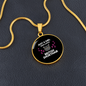 Just A Girl Cat Circle Necklace Stainless Steel or 18k Gold 18-22"-Express Your Love Gifts