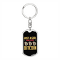 Just A Girl Crypto Keychain Stainless Steel or 18k Gold Dog Tag Keyring-Express Your Love Gifts