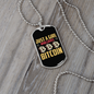 Just A Girl Crypto Necklace Stainless Steel or 18k Gold Dog Tag 24" Chain-Express Your Love Gifts