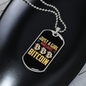 Just A Girl Crypto Necklace Stainless Steel or 18k Gold Dog Tag 24" Chain-Express Your Love Gifts