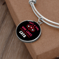 Just A Girl Hearts Cat Bracelet Stainless Steel or 18k Gold Circle Bangle-Express Your Love Gifts