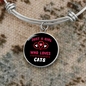 Just A Girl Hearts Cat Bracelet Stainless Steel or 18k Gold Circle Bangle-Express Your Love Gifts