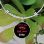 Just A Girl Hearts Cat Bracelet Stainless Steel or 18k Gold Circle Bangle-Express Your Love Gifts