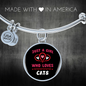 Just A Girl Hearts Cat Bracelet Stainless Steel or 18k Gold Circle Bangle-Express Your Love Gifts