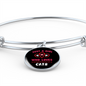 Just A Girl Hearts Cat Bracelet Stainless Steel or 18k Gold Circle Bangle-Express Your Love Gifts
