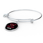 Just A Girl Hearts Cat Bracelet Stainless Steel or 18k Gold Circle Bangle-Express Your Love Gifts