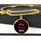 Just A Girl Hearts Cat Bracelet Stainless Steel or 18k Gold Circle Bangle-Express Your Love Gifts