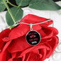 Just A Girl Hearts Cat Circle Necklace Stainless Steel or 18k Gold 18-22"-Express Your Love Gifts