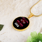 Just A Girl Hearts Cat Circle Necklace Stainless Steel or 18k Gold 18-22"-Express Your Love Gifts