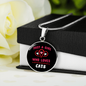 Just A Girl Hearts Cat Circle Necklace Stainless Steel or 18k Gold 18-22"-Express Your Love Gifts