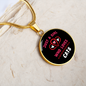 Just A Girl Hearts Cat Circle Necklace Stainless Steel or 18k Gold 18-22"-Express Your Love Gifts