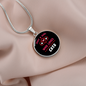 Just A Girl Hearts Cat Circle Necklace Stainless Steel or 18k Gold 18-22"-Express Your Love Gifts