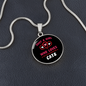 Just A Girl Hearts Cat Circle Necklace Stainless Steel or 18k Gold 18-22"-Express Your Love Gifts