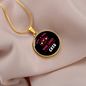 Just A Girl Hearts Cat Circle Necklace Stainless Steel or 18k Gold 18-22"-Express Your Love Gifts