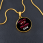 Just A Girl Hearts Cat Circle Necklace Stainless Steel or 18k Gold 18-22"-Express Your Love Gifts