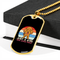 Just a Girl Necklace Stainless Steel or 18k Gold Dog Tag 24" Chain-Express Your Love Gifts