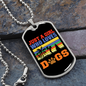 JUST A GIRL WHO LOVES ANOTHER DESIGN Necklace Stainless Steel or 18k Gold Dog Tag 24" Chain-Express Your Love Gifts