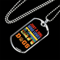 JUST A GIRL WHO LOVES ANOTHER DESIGN Necklace Stainless Steel or 18k Gold Dog Tag 24" Chain-Express Your Love Gifts