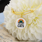 Just A Girl Who Loves Cats Bracelet Stainless Steel or 18k Gold Circle Bangle-Express Your Love Gifts