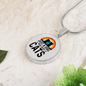 Just A Girl Who Loves Cats Circle Necklace Stainless Steel or 18k Gold 18-22"-Express Your Love Gifts