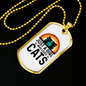 Just A Girl Who Loves Cats Necklace Stainless Steel or 18k Gold Dog Tag 24-Express Your Love Gifts