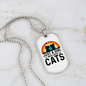 Just A Girl Who Loves Cats Necklace Stainless Steel or 18k Gold Dog Tag 24-Express Your Love Gifts
