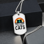 Just A Girl Who Loves Cats Necklace Stainless Steel or 18k Gold Dog Tag 24-Express Your Love Gifts