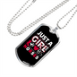 Just a Girl Who Loves Horses Horse Necklace Stainless Steel or 18k Gold Dog Tag 24" Chain-Express Your Love Gifts