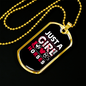 Just a Girl Who Loves Horses Horse Necklace Stainless Steel or 18k Gold Dog Tag 24" Chain-Express Your Love Gifts