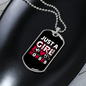 Just a Girl Who Loves Horses Horse Necklace Stainless Steel or 18k Gold Dog Tag 24" Chain-Express Your Love Gifts