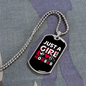 Just a Girl Who Loves Horses Horse Necklace Stainless Steel or 18k Gold Dog Tag 24" Chain-Express Your Love Gifts