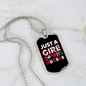 Just a Girl Who Loves Horses Horse Necklace Stainless Steel or 18k Gold Dog Tag 24" Chain-Express Your Love Gifts
