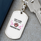 Just A Persian Cat Keychain Stainless Steel or 18k Gold Dog Tag Keyring-Express Your Love Gifts