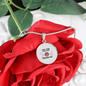 Just A Persian Cat White Circle Necklace Stainless Steel or 18k Gold 18-22-Express Your Love Gifts