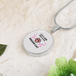 Just A Persian Cat White Circle Necklace Stainless Steel or 18k Gold 18-22-Express Your Love Gifts