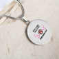 Just A Persian Cat White Circle Necklace Stainless Steel or 18k Gold 18-22-Express Your Love Gifts