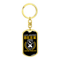 Just Another Beer Hunter'S Keychain Gift Stainless Steel or 18k Gold Dog Tag Keyring-Express Your Love Gifts